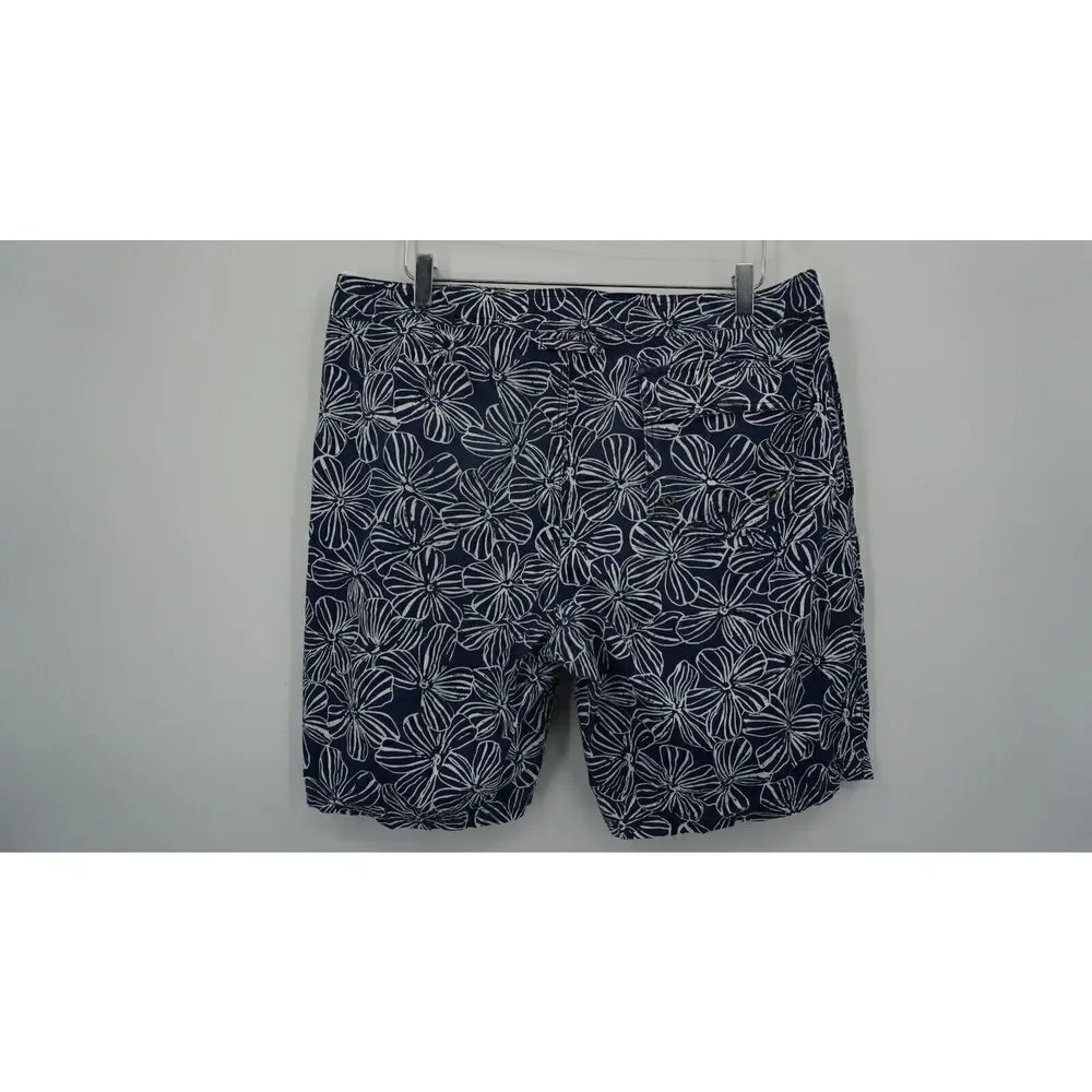 Reyn Spooner Men's Size 36 Mala Melia Boardshorts Cotton Floral Blue White Swim